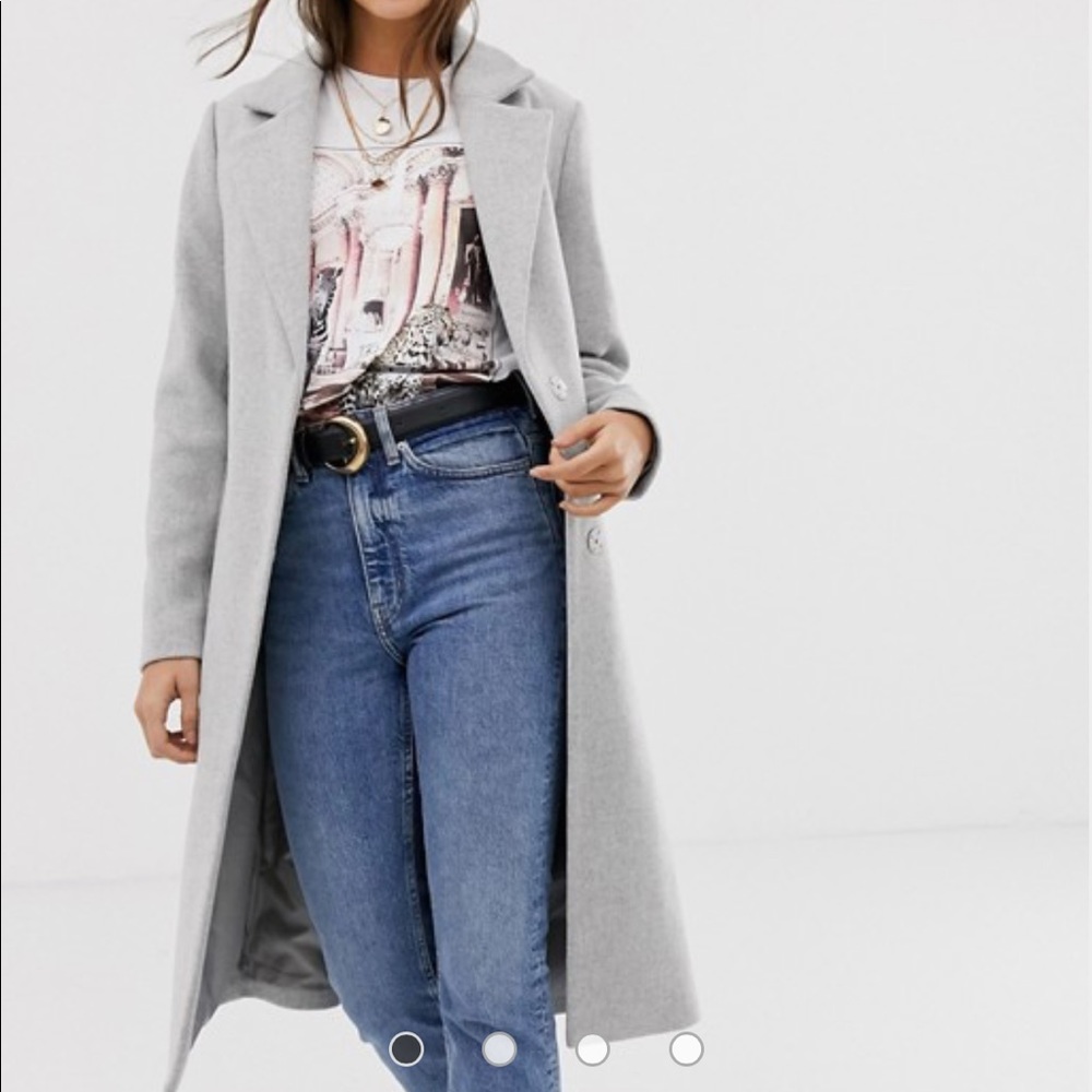 ASOS Grey Belted Coat